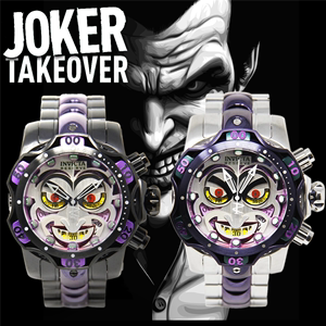 代购Invicta DC联名小丑手表新款Joker蝙蝠侠不锈钢夜光防水男表