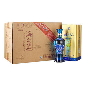 【百亿】洋河 蓝色经典 海之蓝52度 浓香型白酒 520mL 6瓶整箱