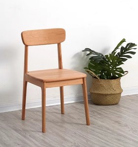 北欧 樱桃木 餐椅实木背靠椅子现代简约榫卯设计师餐桌椅组合现货