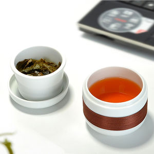 唐丰创意茶杯陶瓷快客茶杯套装一壶一杯带盖办公茶具过滤泡茶品茗