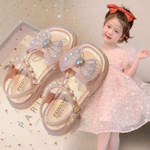 【精品】巴拉柆女童鞋凉鞋2024年夏季新款儿童鞋子宝宝水晶公主