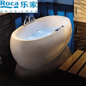 ROCA乐家卫浴浴缸家用恒温加热冲浪按摩缸独立式椭圆形亚克力网红