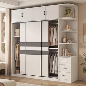 ikea宜家衣柜家用卧室现代简约推拉门储物柜出租房简易衣橱小户型