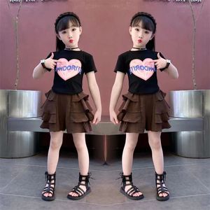 女童夏装网红套装2024新款时髦短袖裤裙洋气韩版短裤儿童二件套潮