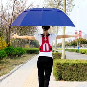 背式采茶伞可以背的伞背伞神器钓鱼伞架防晒背在身上遮阳专用雨伞