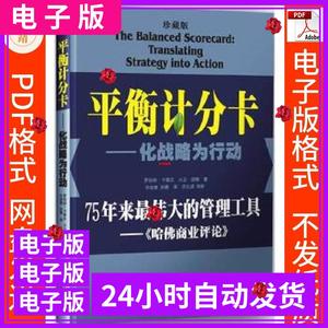 平衡计分卡一化战略为行动设计电子版素材PDF字画收藏pdf