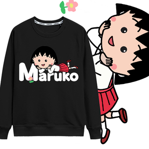 樱桃小丸子联名长袖t恤女秋季二次元衣服日系bf慵懒风上衣百搭潮