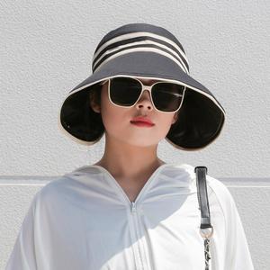 焦下黑胶空顶帽可折叠夏季遮阳帽子女士韩版沙滩防晒帽休闲太阳帽
