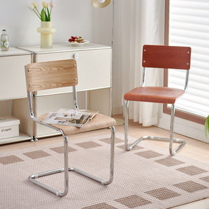 中古设计师餐椅家用办公椅现代简约复古弯曲木靠背椅洽谈椅咖啡椅