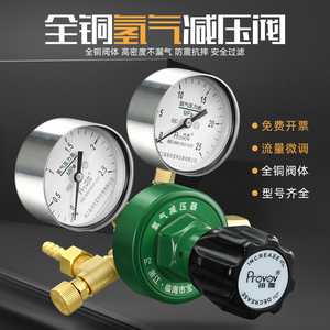 氢气减压阀YQQ微调器全铜氢气减压器压力仪表2.5MPa高压气瓶上海