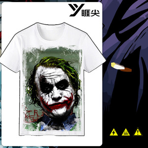 DC电影小丑联名短袖T恤男joker希斯莱杰蝙蝠侠超人儿童衣服夏季潮