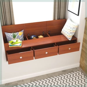 定制飘窗柜储物柜窗台柜带抽屉阳台地柜收纳箱柜窗户柜子定做