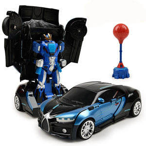 佳奇一键变形遥控车玩具变形搏击机变英盟对打机器人遥控赛车充电