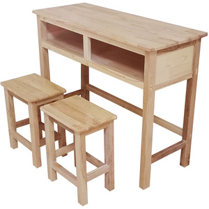 8I474椅J儿童中小学生学习实木双K人桌学生课桌家用简易书桌子教