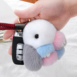 韩国萌兔玩偶小兔子毛绒玩具手机挂饰垂耳兔公仔长耳兔兔书包挂件