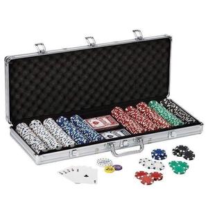 texas hold 'em poker set aluminum case 500 dice chips赌注牌