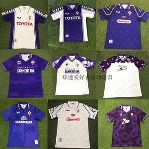 1998-1999佛罗伦萨球迷版短袖复古足球服巴蒂图斯塔9号主客场球衣
