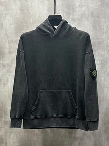 代购Stone Island石头岛男女休闲宽松圆领套头连帽毛线圈卫衣外套