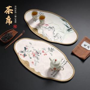 陶福气 新中式国风禅意茶席桌布垫子 家用茶具配件功夫吸水干泡垫