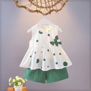 韩系女童夏装2020新款洋气宝宝1一3岁4婴儿童夏季韩版连衣裙两件