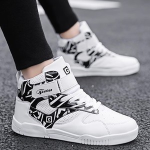 欧洲站高帮男鞋2024新款跑步潮流高邦鞋男士运动休闲百搭波鞋潮鞋