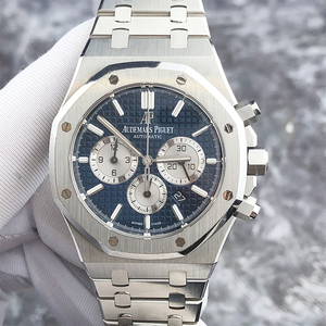 二手正品爱彼皇家橡树系列26331st精钢材质蓝面计时功能机械男表