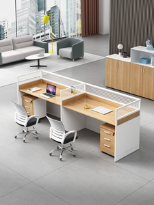 办公室桌椅组合室家具L形财务室工作台客服办工桌单人简约家用