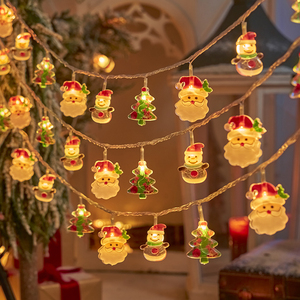 圣诞节装饰品彩灯串老人圣诞树装饰灯橱窗场景布置氛围灯创意挂饰
