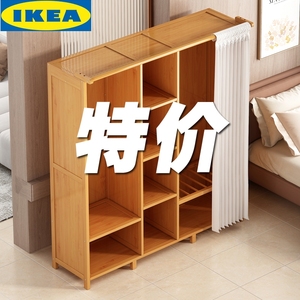 宜家IKEA简易衣柜家用卧室防尘置物架出租房用落地牛津布衣橱2023
