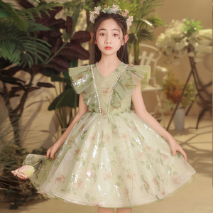 六一儿童合唱团指挥演出服女童舞蹈裙礼服幼儿园毕业照表演服装女