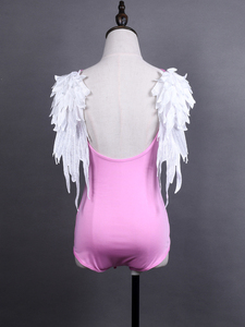 拉丁舞服装成人新款形体服舞蹈练功服女性感连体上衣跳舞翅膀衣服