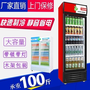 冰霜冷藏展示柜单门饮料柜商用双开门冰柜冰箱超市啤酒保鲜柜立式