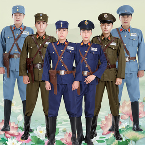 民国国军美式男女抗战军官士兵女特务军装影视小品舞台表演出服装