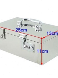 304不锈钢工具箱手提箱子工具收纳箱/存钱箱多用途箱盒子定做小号