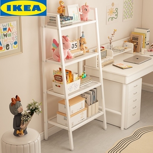 IKEA宜家置物架ins风厨房落地卧室梯形货架多层铁艺书架浴室收纳