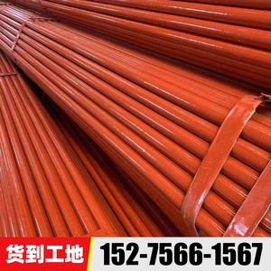 建筑工地架子管6米红黑黄白漆空心圆管镀锌架子管生产厂家可厂家