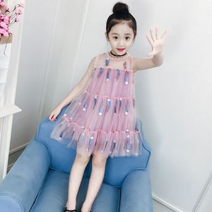 巴拉巴柆韩系3女童夏装连衣裙2023新款4儿童夏季9薄款纱裙10岁女