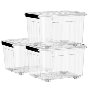 透明收纳箱大容量超大家用整理箱衣柜收纳分层神器加厚衣服收纳盒