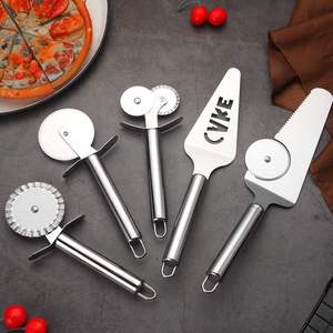 不锈钢厨具披萨刀 多功能创意烘焙工具用品 单轮双轮圆滚轮刀