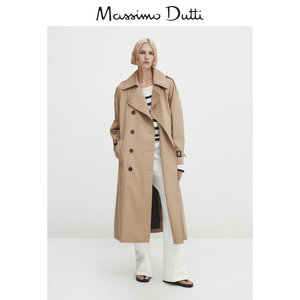 秋冬新款 Massimo Dutti2023女装英伦风通勤风OL经典款双排扣中长