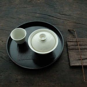 Yicou's day|出口日本日式和风手作木质漆器小型茶盘托盘茶承壶承