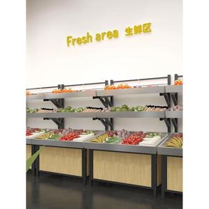 超市不锈钢蔬菜水果货架展示架生鲜店多层果蔬堆头水果店中岛架子