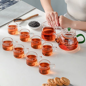 忆壶茶（YIHUTEA）整套茶具玻璃茶壶套装带过滤泡茶壶功夫茶杯套