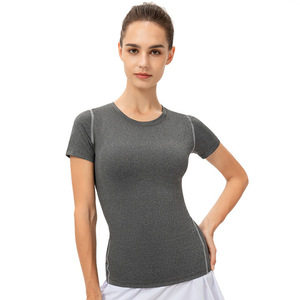 训练女子短袖衫排汗衣服T恤速干运动紧身瑜伽健身PRO短袖2003