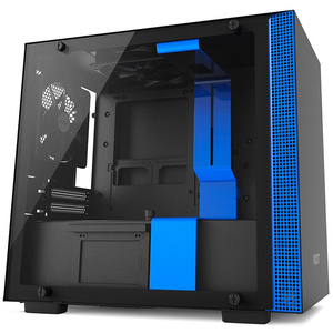 恩杰 NZXT H200 黑蓝 DIY mini-ITX机箱(钢化玻璃侧透/内置静音风
