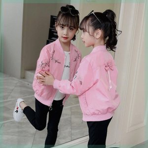 女童2020新款外套春秋秋装儿童韩版洋气中大童时髦夹克上衣潮时尚