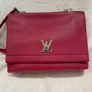 小月的二手奢侈品【9.9新】lv 玫红色lockme手提单肩包女士包包