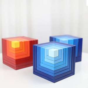 木制儿童脑立方立方体积木早教益智玩具智力逻辑思维桌面游戏