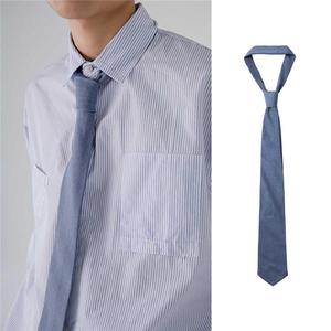 蒙马特先生 纯色复古肌理感棉布领带男 日系复古百搭西装衬衫伴侣