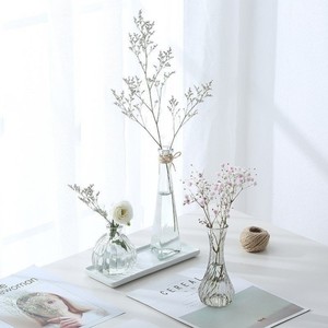 超值三件套创意简约水培植物玻璃花瓶花盆透明风信子水养绿萝花瓶